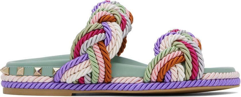 Valentino Garavani Multicolor Rockstud Sandals - Picture 5