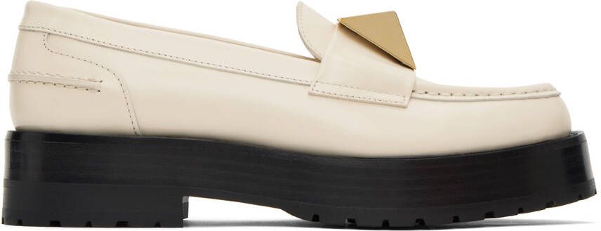 Valentino Garavani Off-White One Stud Loafers - Picture 5