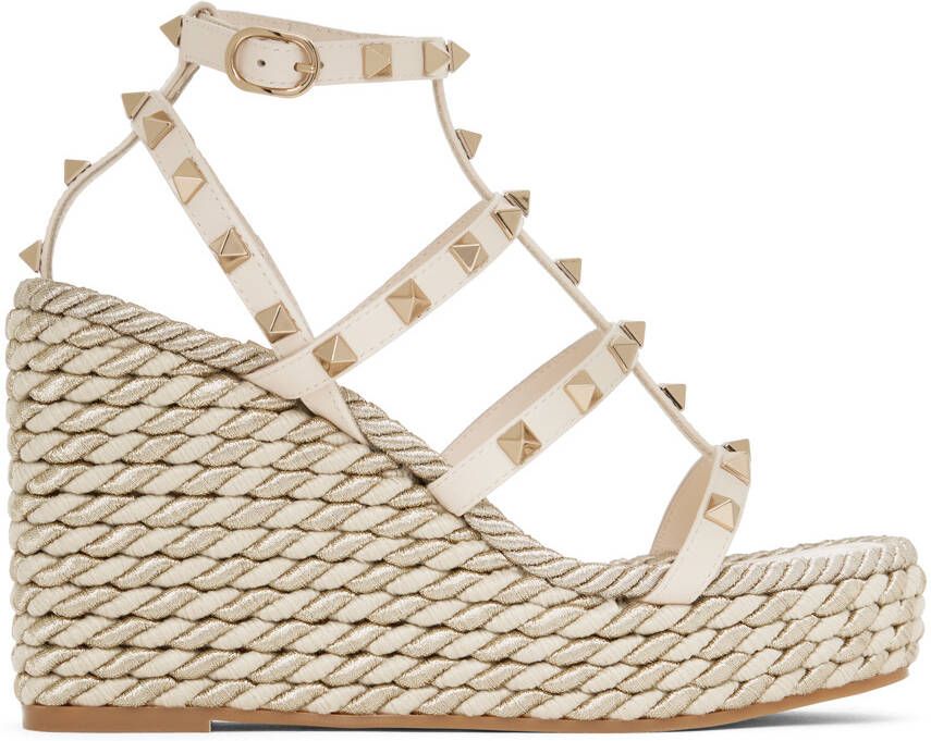 Valentino Garavani Off-White Rockstud 95 Heeled Sandals - Picture 5