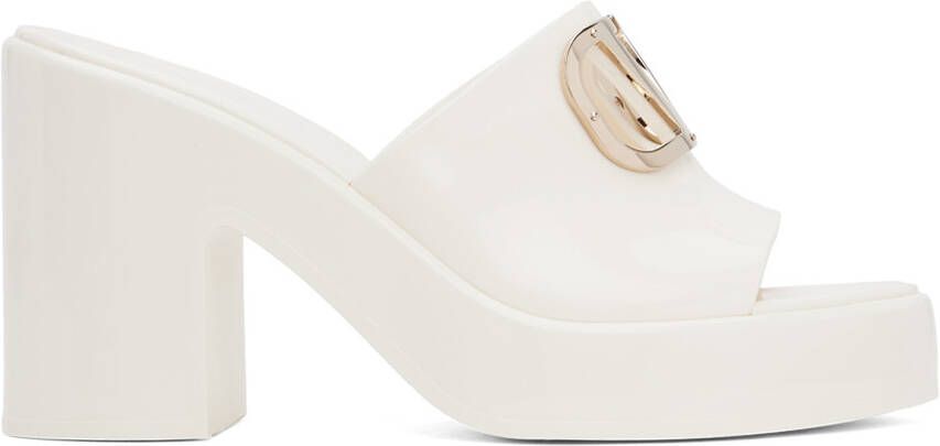 Valentino Garavani Off-White VLogo Heeled Sandals - Picture 5