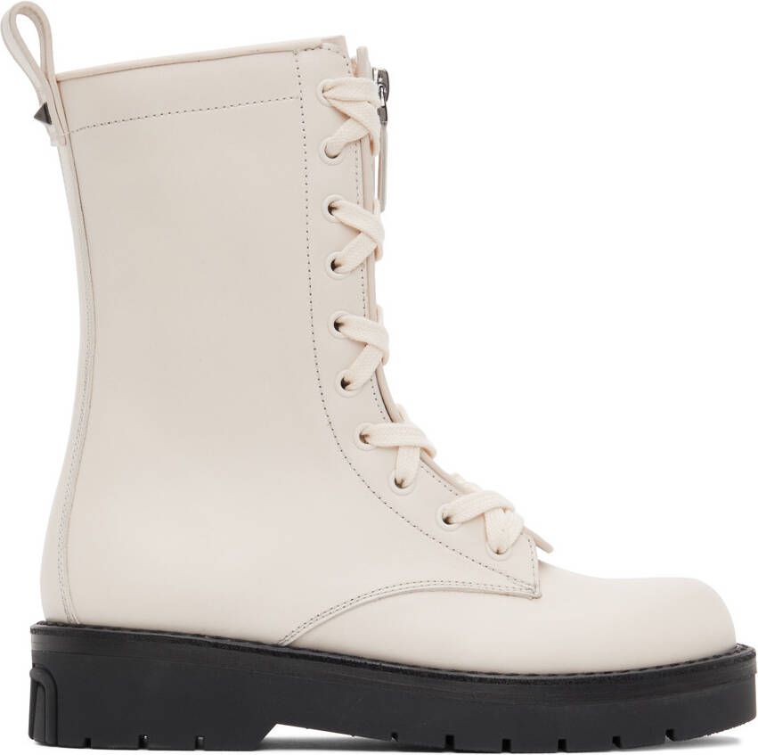 Valentino Garavani Off-White Xcombat Boots