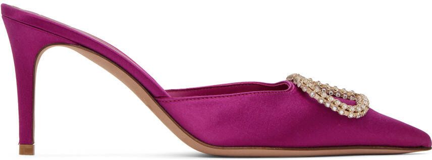 Valentino Garavani Pink Crystal-Cut VLogo Heels - Picture 5