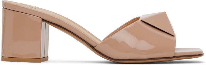 Valentino Garavani Pink One Stud Heeled Sandals - Picture 5