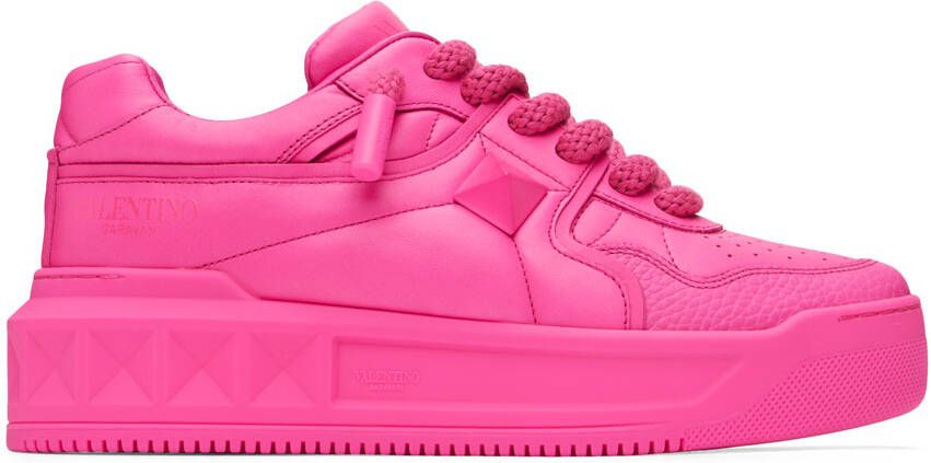 Valentino Garavani Pink One Stud XL Sneakers - Picture 5