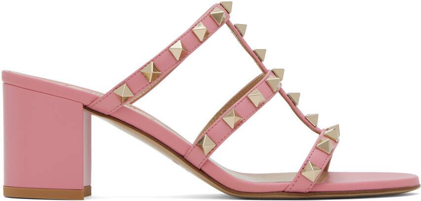 Valentino Garavani Pink Rockstud 60 Heeled Sandals - Picture 5