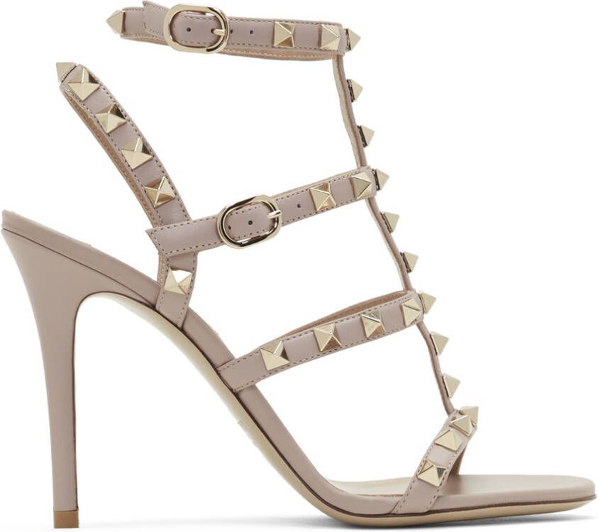 Valentino Garavani Pink Rockstud Cage Sandals - Picture 5
