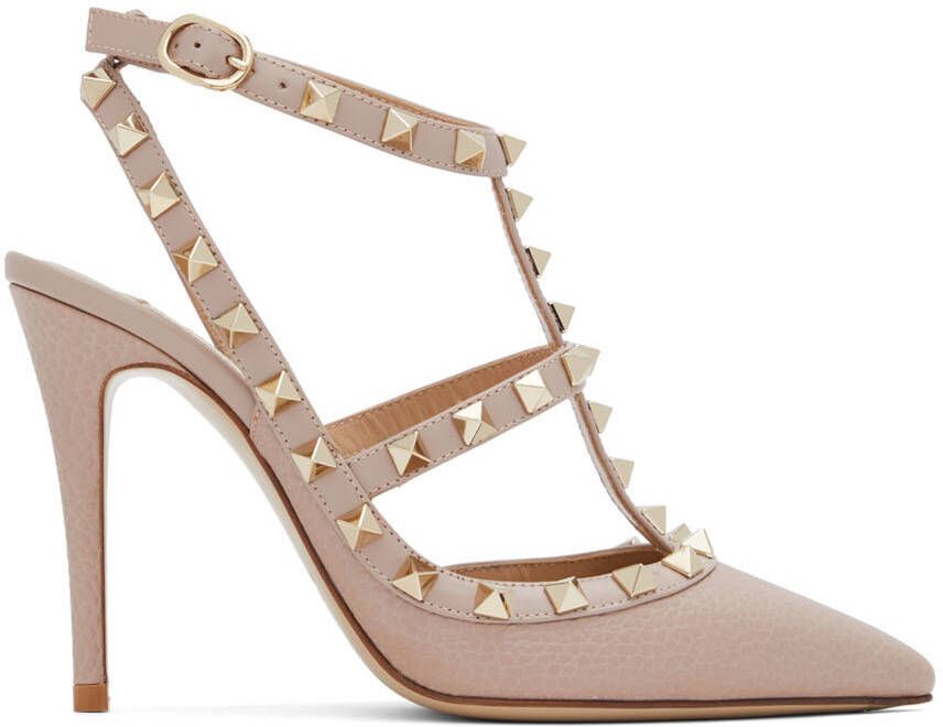 Valentino Garavani Pink Rockstud Heels - Picture 5