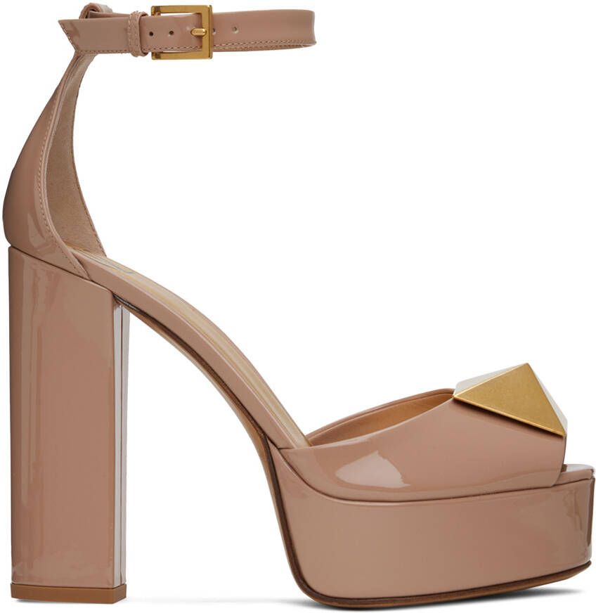 Valentino Garavani Pink Stud 120 Heeled Sandals - Picture 5