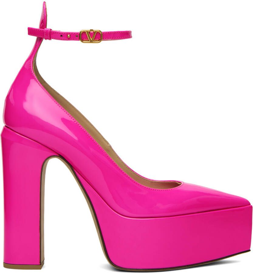 Valentino Garavani Pink Tan-Go Platform Heels