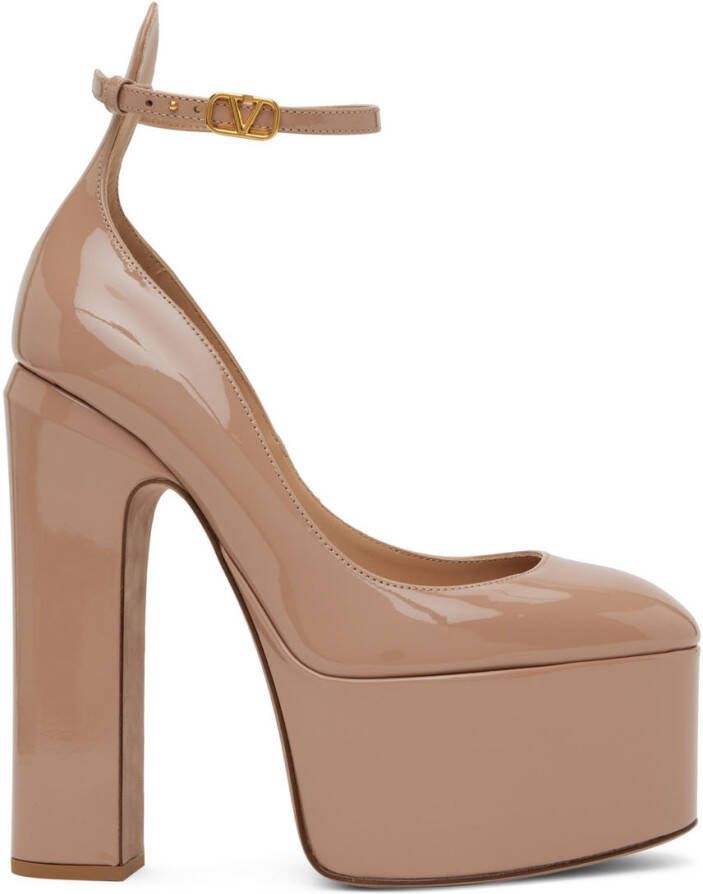 Valentino Garavani Pink Tan-Go Platform Pumps - Picture 5