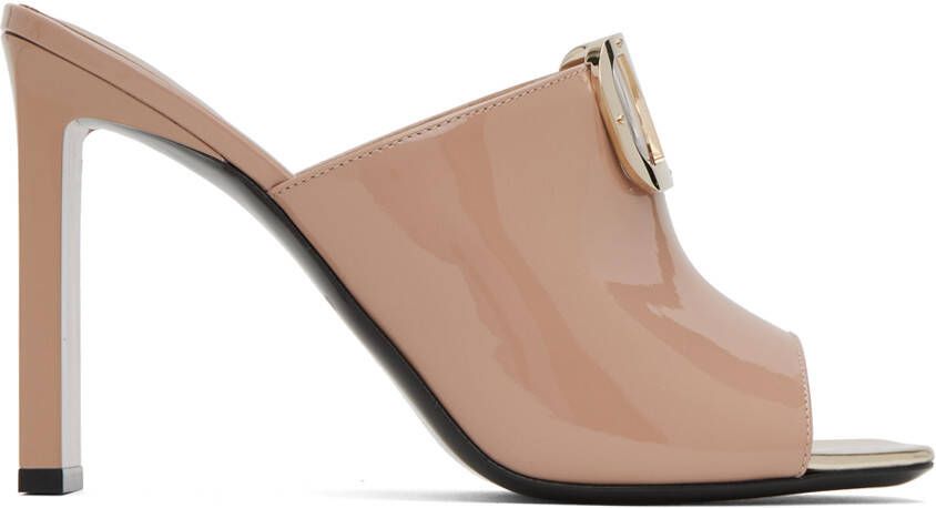 Valentino Garavani Pink VLogo Heeled Sandals - Picture 5