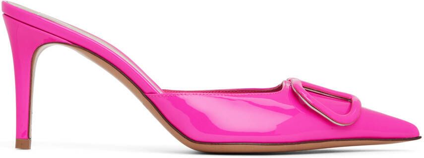 Valentino Garavani Pink VLogo Heels - Picture 5