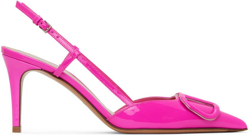 Valentino Garavani Pink VLogo Heels - Picture 5