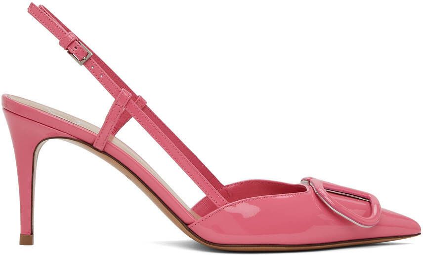 Valentino Garavani Pink VLogo Heels - Picture 5