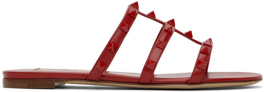 Valentino Garavani Red Rockstud Slides - Picture 5