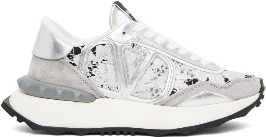 Valentino Garavani Silver Lacerunner Sneakers - Picture 5
