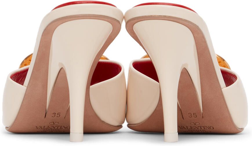 Valentino Garavani Beige Alcove Heeled Mules - Picture 2