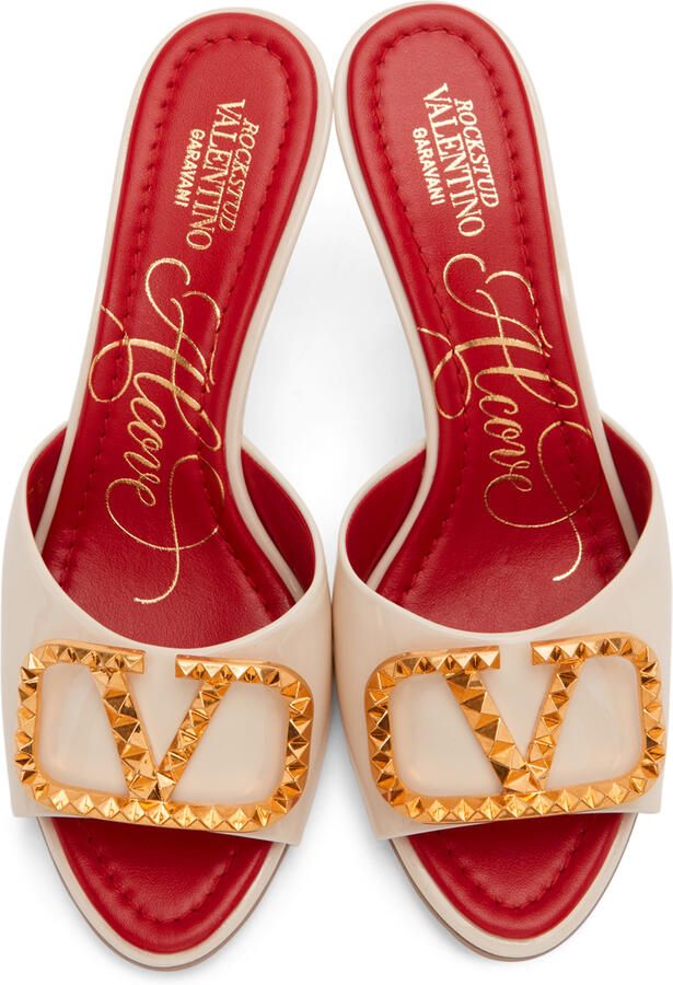 Valentino Garavani Beige Alcove Heeled Mules