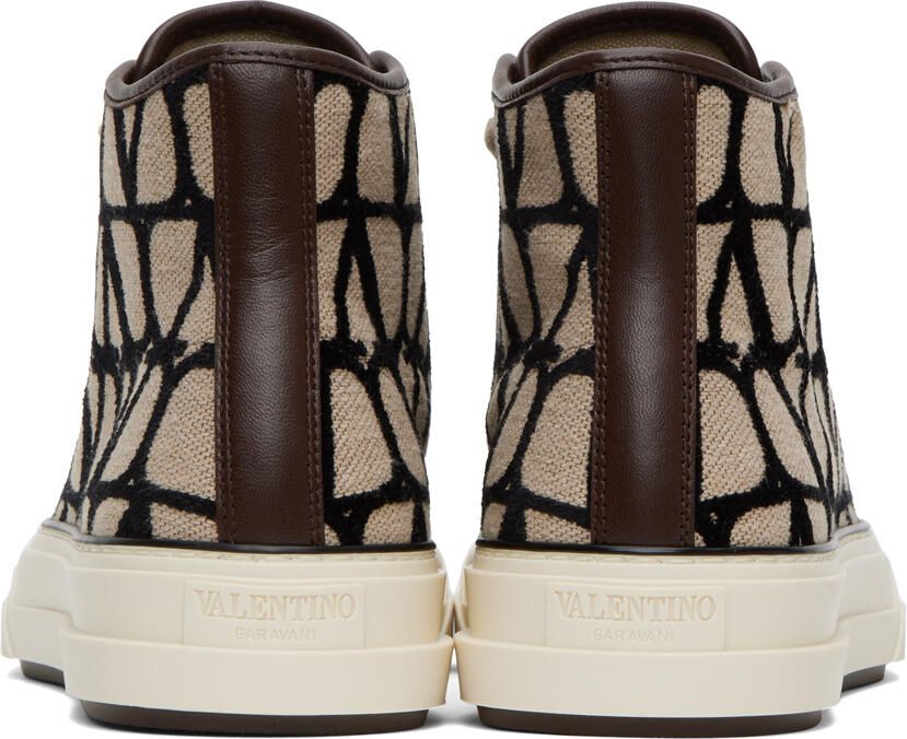 Valentino Garavani Beige & Black Totaloop Sneakers