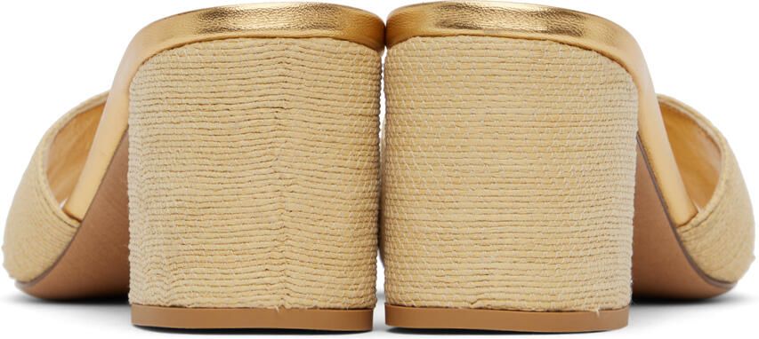 Valentino Garavani Beige One Stud Heeled Sandals - Picture 5