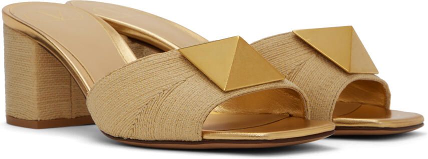 Valentino Garavani Beige One Stud Heeled Sandals