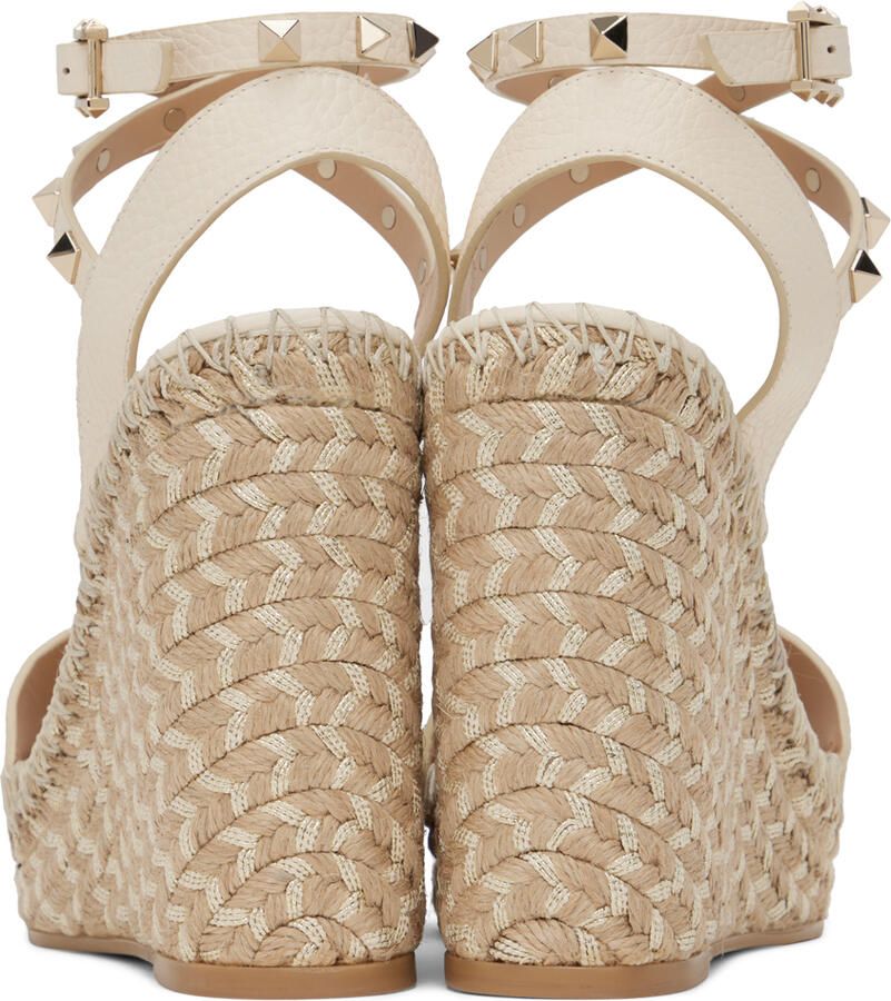 Valentino Garavani Beige Rockstud Heeled Sandals