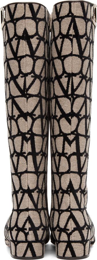 Valentino Garavani Beige VLogo 30 Boots - Picture 4