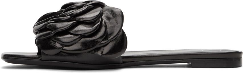 Valentino Garavani Black 03 Rose Edition Atelier Petal Flat Sandals - Picture 2