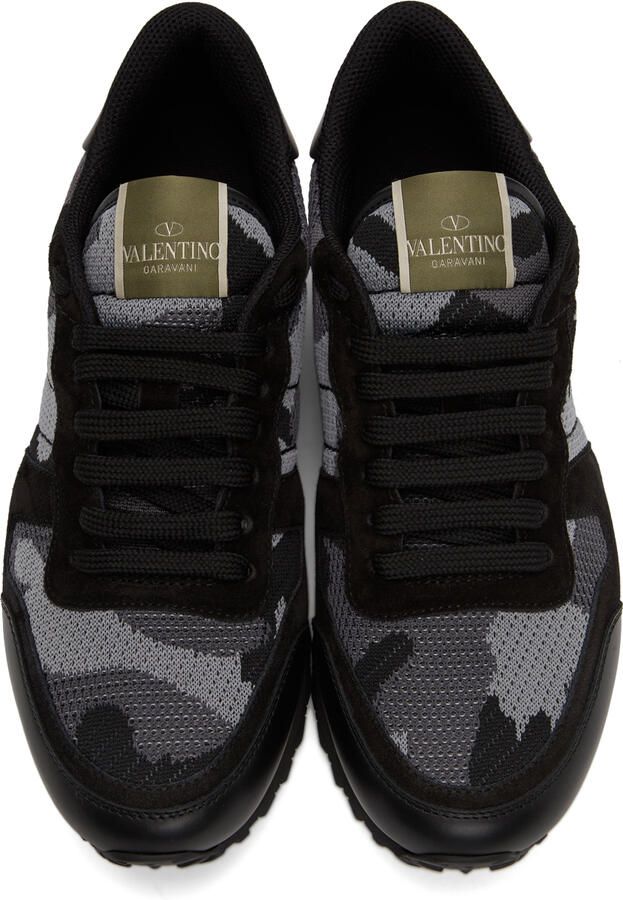 Valentino Garavani Black & Grey Rockrunner Sneakers