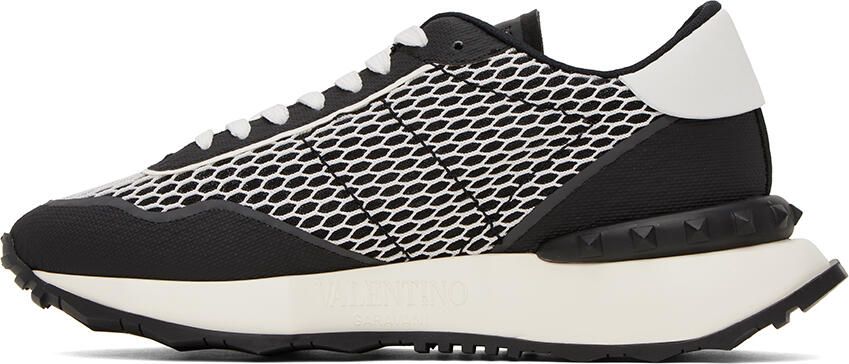 Valentino Garavani Black & White Netrunner Sneakers - Picture 6