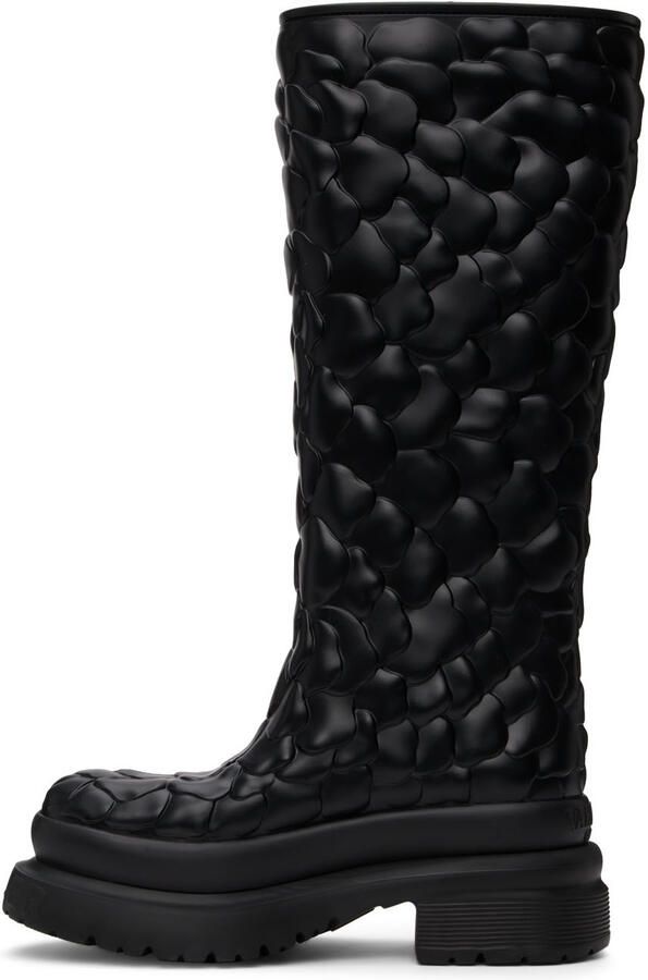 Valentino Garavani Black Atelier 03 Rose Edition Tall Boots