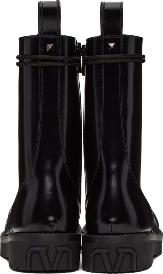 Valentino Garavani Black Camden Combat Boots - Picture 5