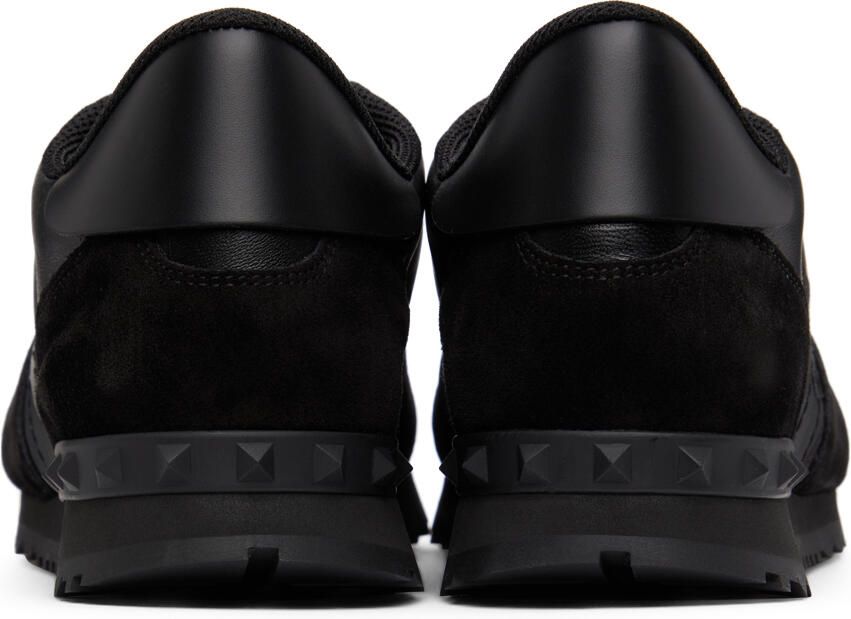 Valentino Garavani Black Camouflage Rockrunner Sneakers