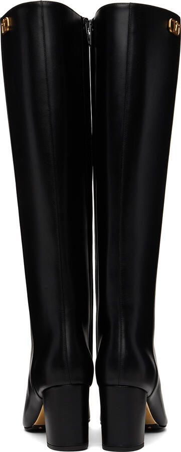 Valentino Garavani Black Golden Walk Boots - Picture 3
