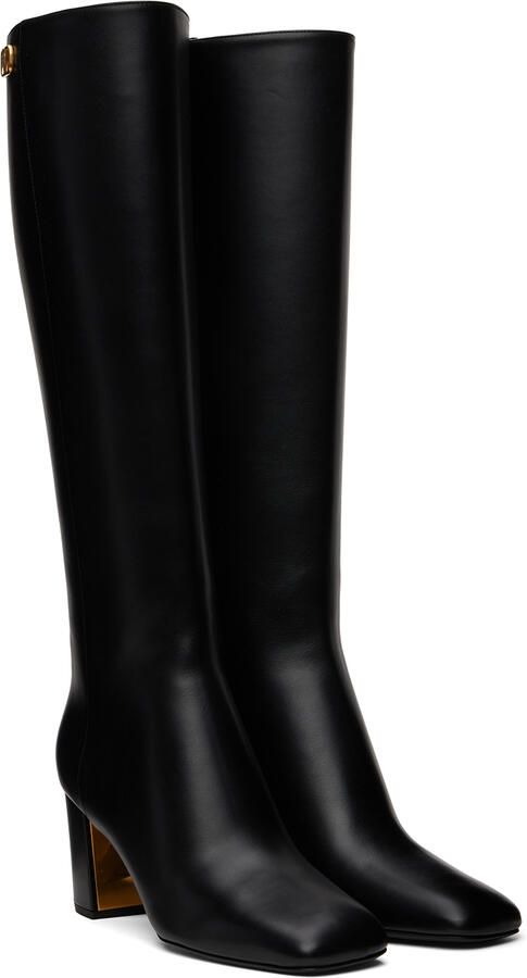 Valentino Garavani Black Golden Walk Boots - Picture 2