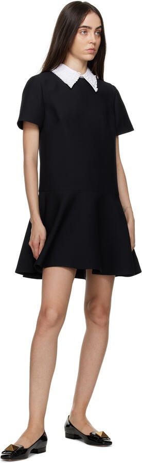 Valentino Garavani Black One Stud Loafers - Picture 4