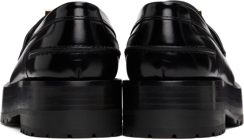 Valentino Garavani Black One Stud Loafers