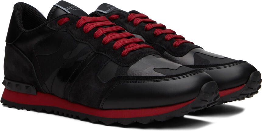 Valentino Garavani Black Rockrunner Sneakers - Picture 2