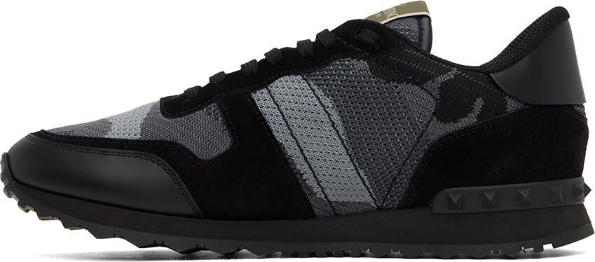 Valentino Garavani Black Rockrunner Sneakers - Picture 3