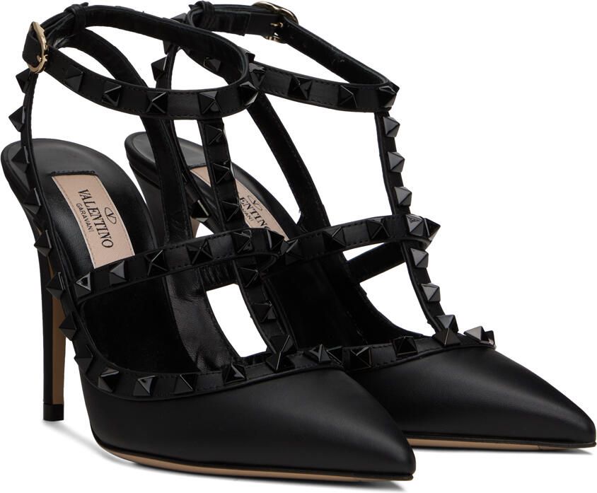 Valentino Garavani Black Rockstud 100 Heels - Picture 2