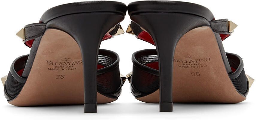 Valentino Garavani Black Rockstud Alcove Mules - Picture 2