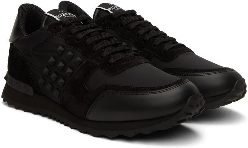 Valentino Garavani Black Rockstud Sneakers - Picture 2