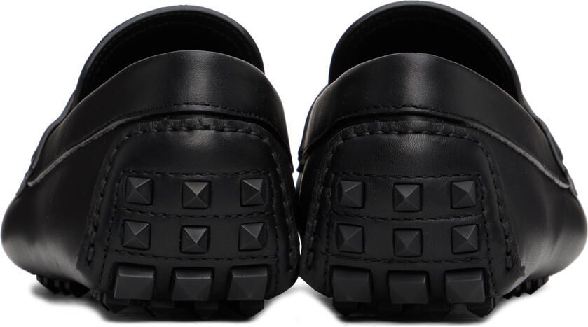 Valentino Garavani Black Roman Stud Loafers