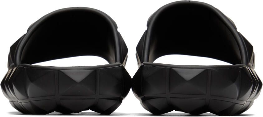 Valentino Garavani Black Roman Stud Turtle Slides