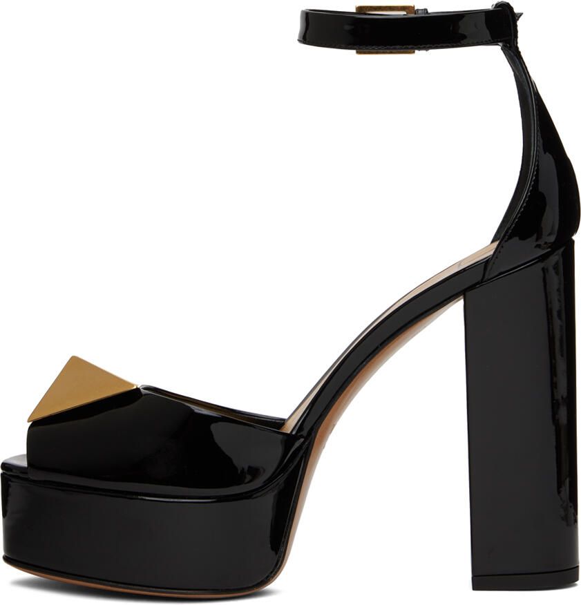 Valentino Garavani Black Stud 120 Heeled Sandals - Picture 2