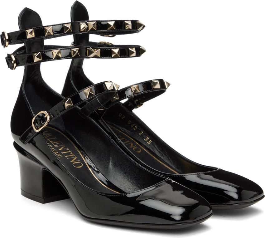 Valentino Garavani Black Tan-Go Heels - Picture 2