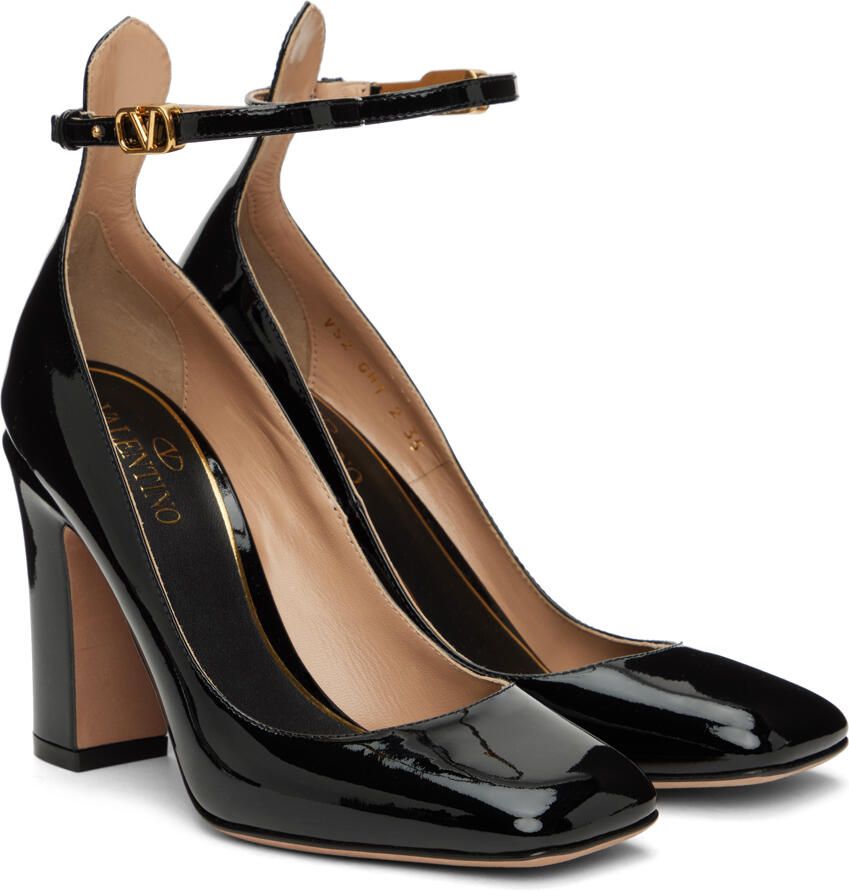 Valentino Garavani Black Tan-Go Heels