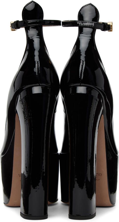 Valentino Garavani Black Tan-Go Platform Heels - Picture 3