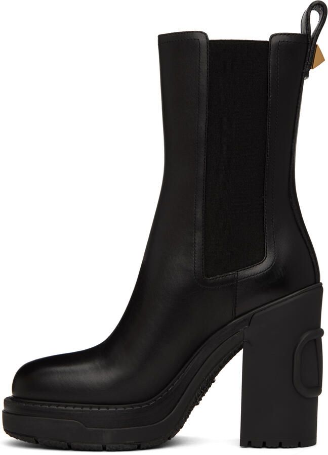 Valentino Garavani Black VLogo Beatle Boots