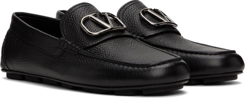 Valentino Garavani Black VLogo Driving Loafers - Picture 2
